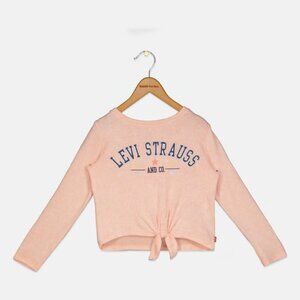 NEW Levi's Strauss & Co Long Sleeve Knit Soft Pull Over Oversized Knotted Top 6