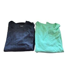 Lane Bryant Short Sleeved T-Shirt Lot of 2 Navy Blue Mint Green Women's 18/20