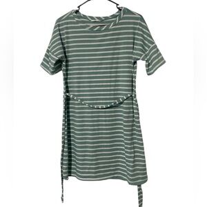 Jodifl Striped Tie Waist Shirt Dress