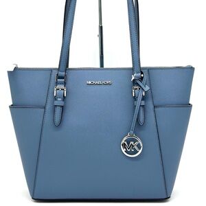 Michael Kors Large Charlotte Tote Bag Denim