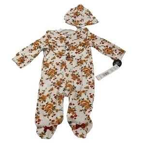 Nicole Miller 2 Piece Sleeper Girls 6-9 Months NWT