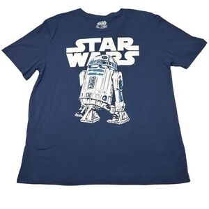 Star Wars Men’s T-shirt By Fifth Sun R2D2 Graphic Navy Short Sleeve Size 2XL