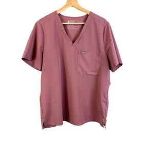 Figs Technical Collection Catarina One-Pocket Scrub Top Mineral Mauve XL