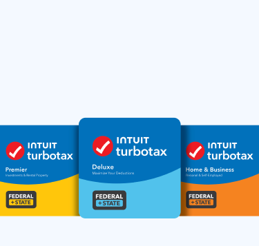 Different TurboTax Desktop versions. It shows TurboTax Desktop Basic, Deluxe, Premier, Home & Business, and Business.