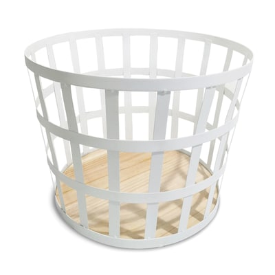 Origin 21 16.5”W x 12.5”H x 16.5”D White Iron Basket - $15