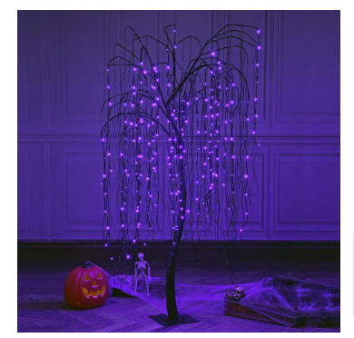 Lightshare 7 ft. Purple Pre-Lit LED Halloween Tree Artificial Christmas Tree - $75