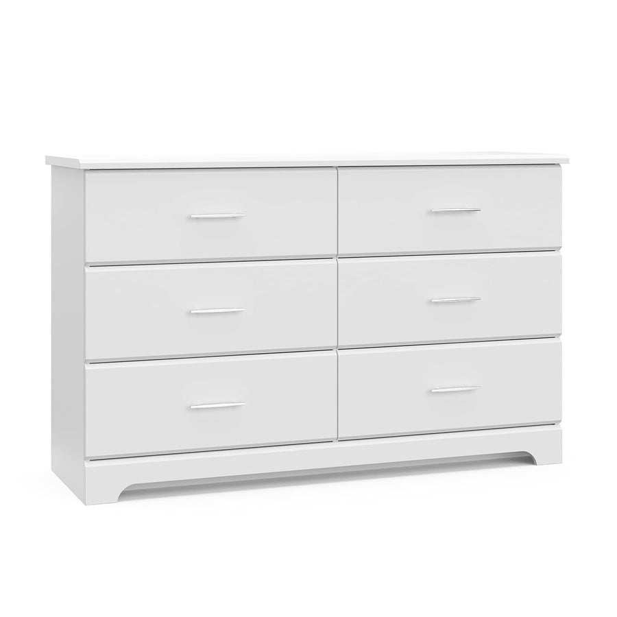 Storkcraft Brookside 6 Drawer Double Dresser (White) – GREENGUARD Gold Certified - $120