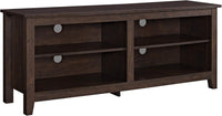 Walker Edison Wren Classic 4 Cubby TV Stand for TVs up to 65 Inches, 58 Inch, Brown - $105