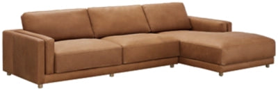 McLain 2-Piece Sectional with Chaise Cognac  - $1399