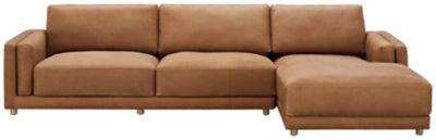 McLain 2-Piece Sectional with Chaise Cognac  - $1399