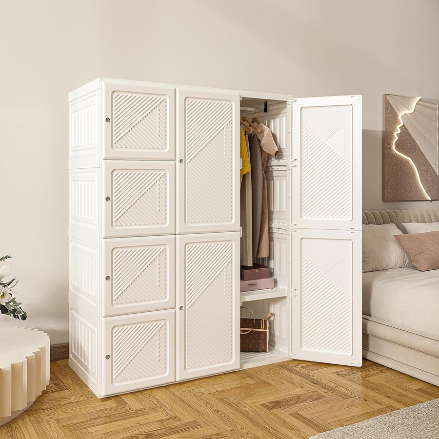 Portable Wardrobe Closet Storage Organizer for Clothes with Magnetic - $150