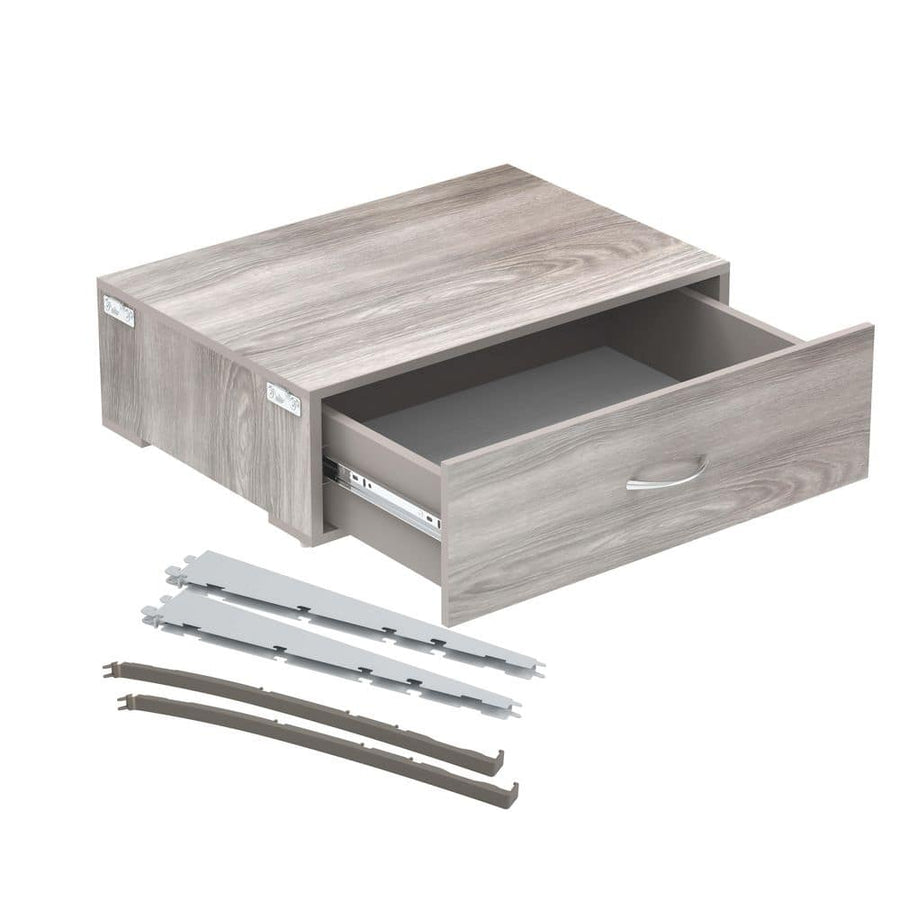 Everbilt Genevieve Gray Adjustable Closet Organizer Small Drawer Kit - $50