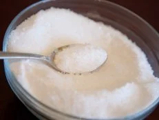 Clear Bowl of Bath Soak Mixture