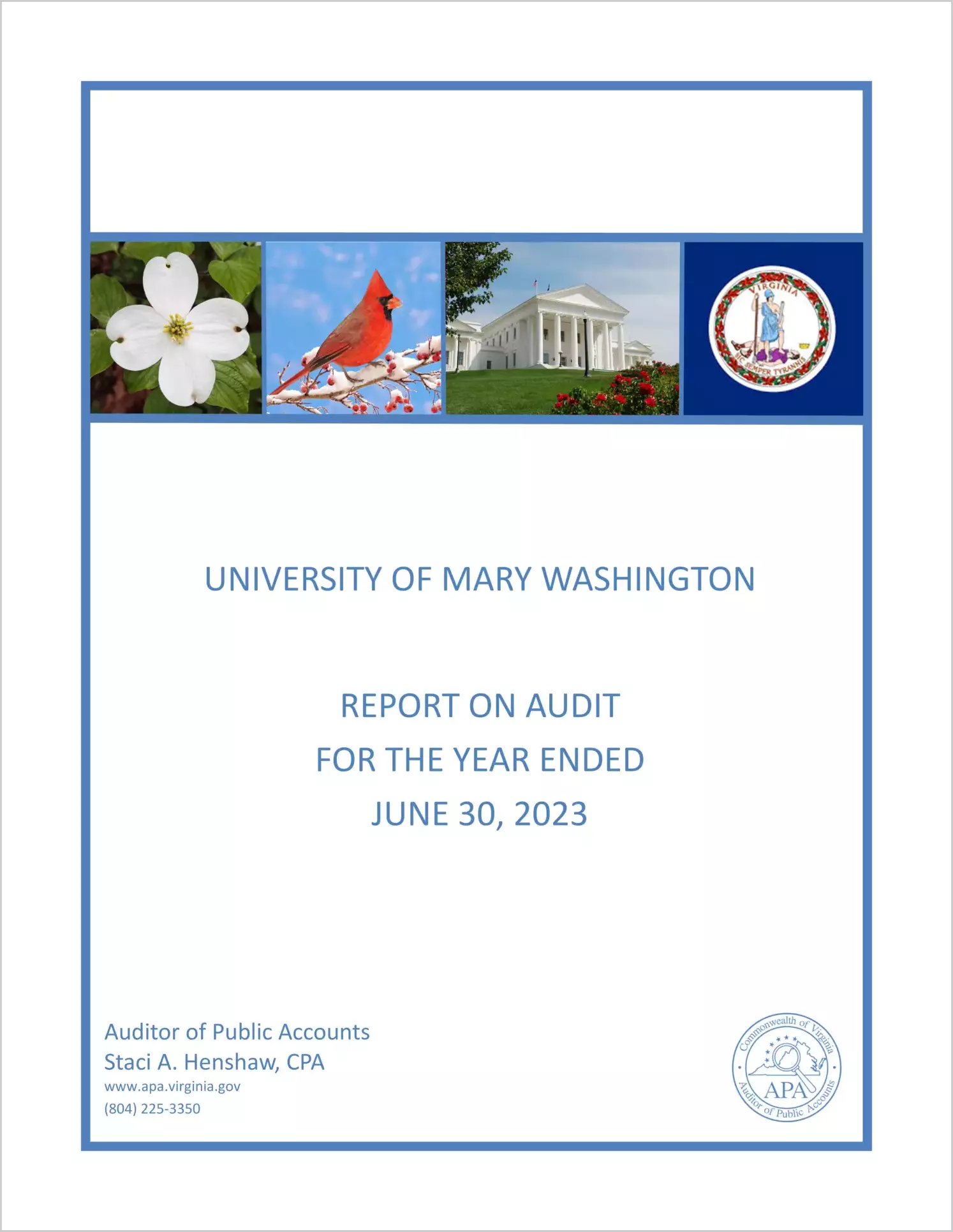 University of Mary Washington for the year ended June 30, 2023