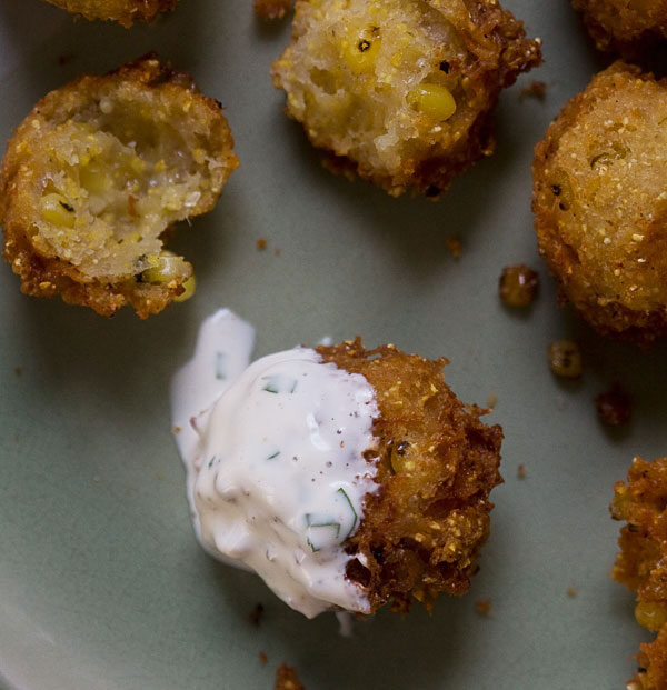 Charred Sweet Corn Fritter recipe