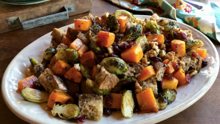 Butternut Squash Brussels Sprouts Panzanella