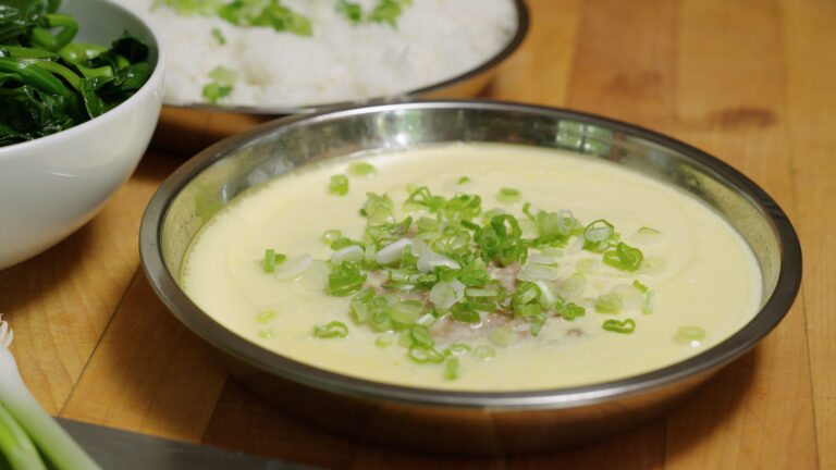 Chinese Steamed Eggs with Minced Pork