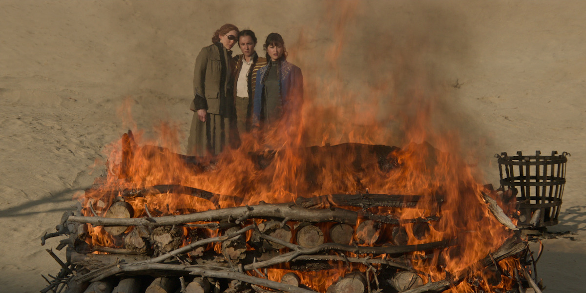 Daisy Head as Genya, Jessie Mei Li as Alina and Sujaya Dasgupta as Zoya in Shadow and Bone Season 2