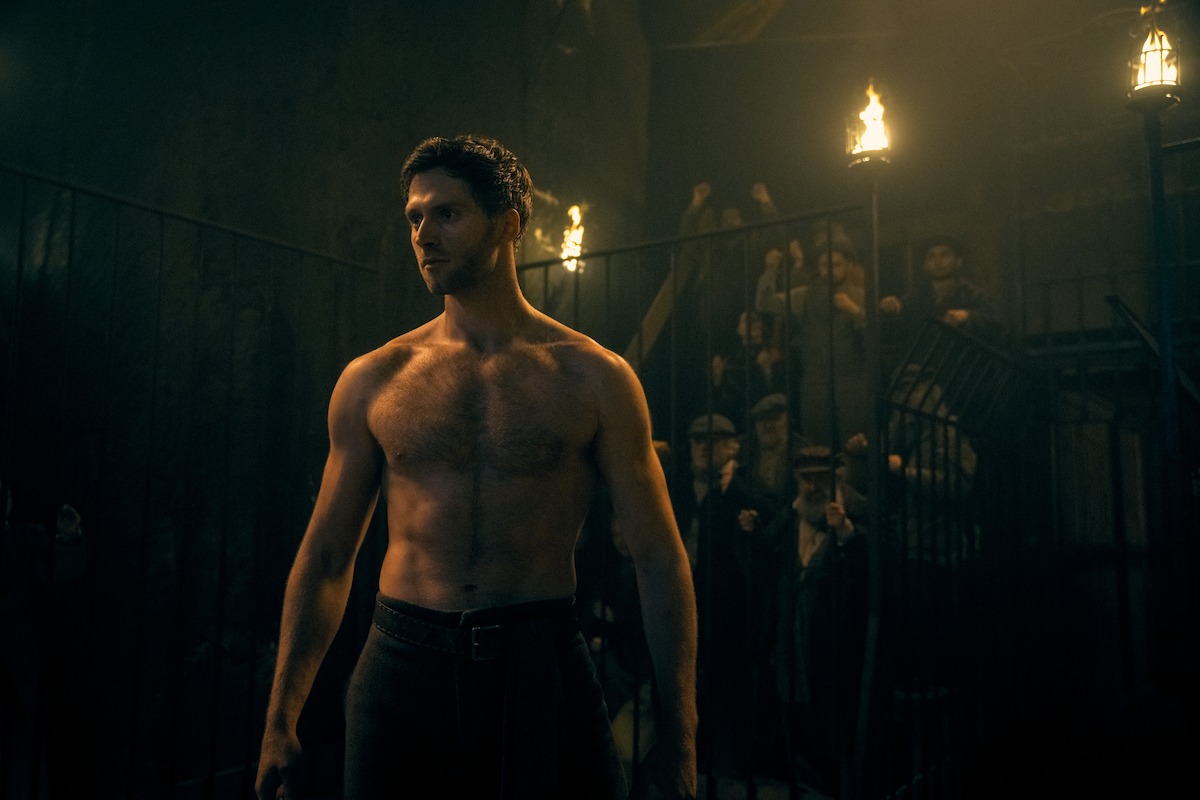 Calahan Skogman shirtless as Matthias 