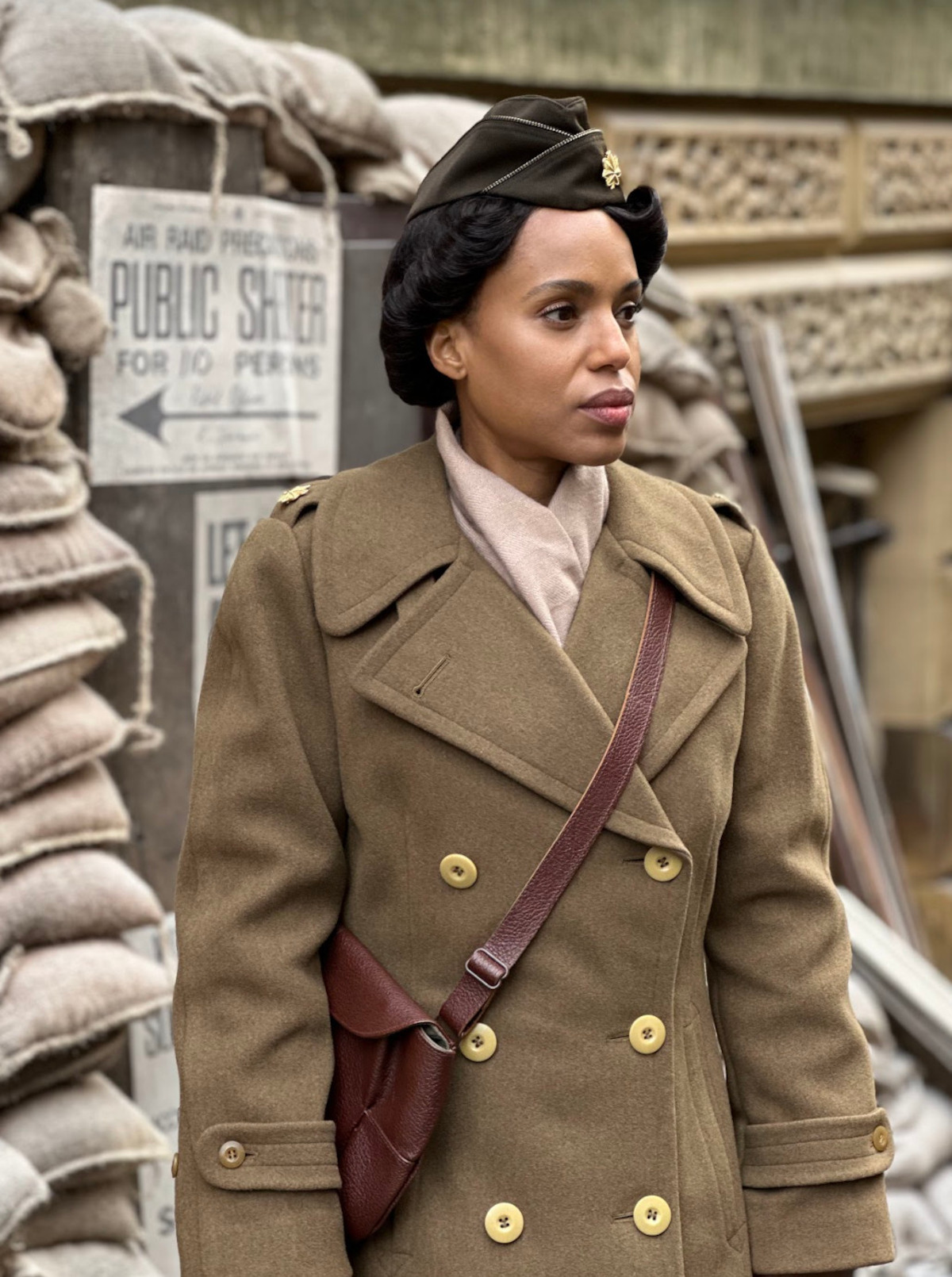 Kerry Washington as Captain Charity Adams in ‘Six Triple Eight’.