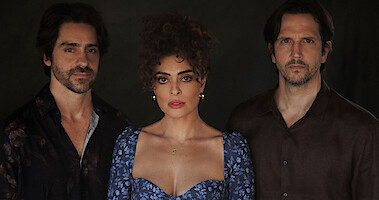 Felipe Abib as Oscar, Juliana Paes as Liana, Vladimir Brichta as Tomás in 'Desperate Lies.'