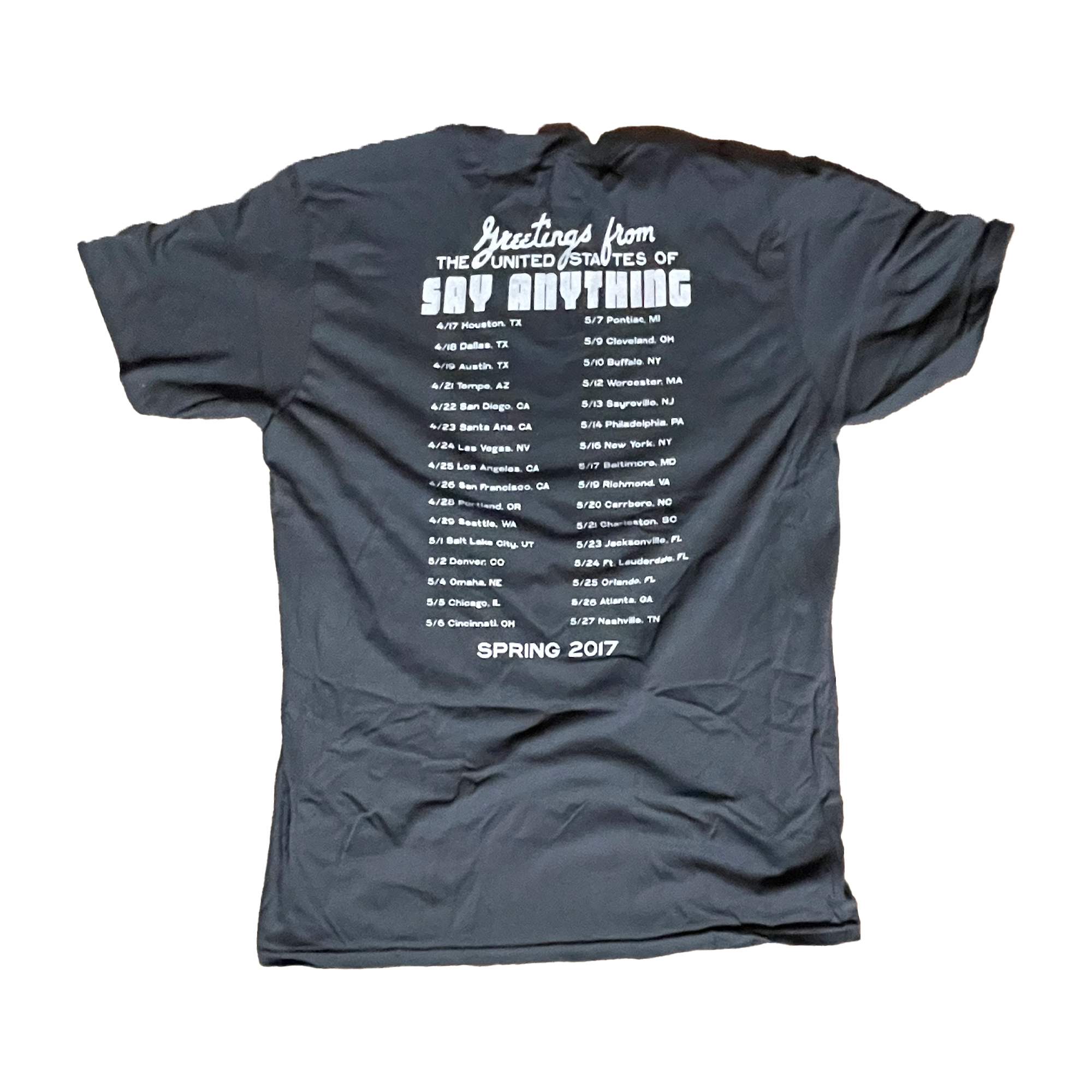 Say Anything - Greetings From.. Tour 2017 Shirt