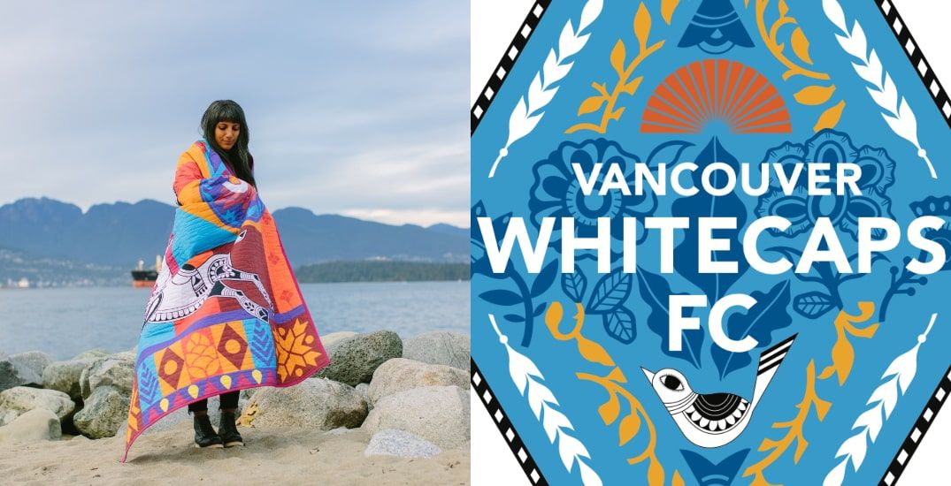 Sandeep Johal's Vaisakhi-themed logo for the Vancouver Whitecaps (Left: Jackie Dives/Submitted)