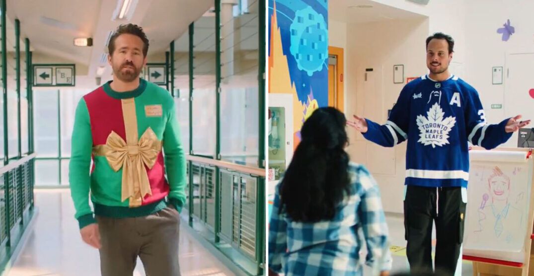Ryan Reynolds, Auston Matthews get ripped apart by SickKids patients in new commercial