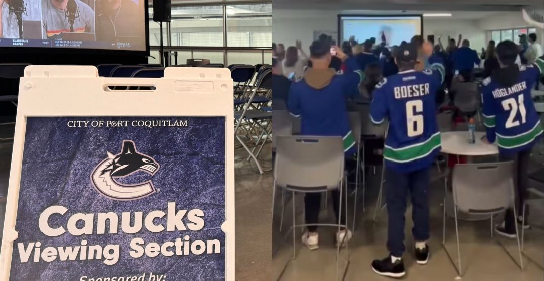 FREE Canucks playoff viewing parties are lighting up Port Coquitlam