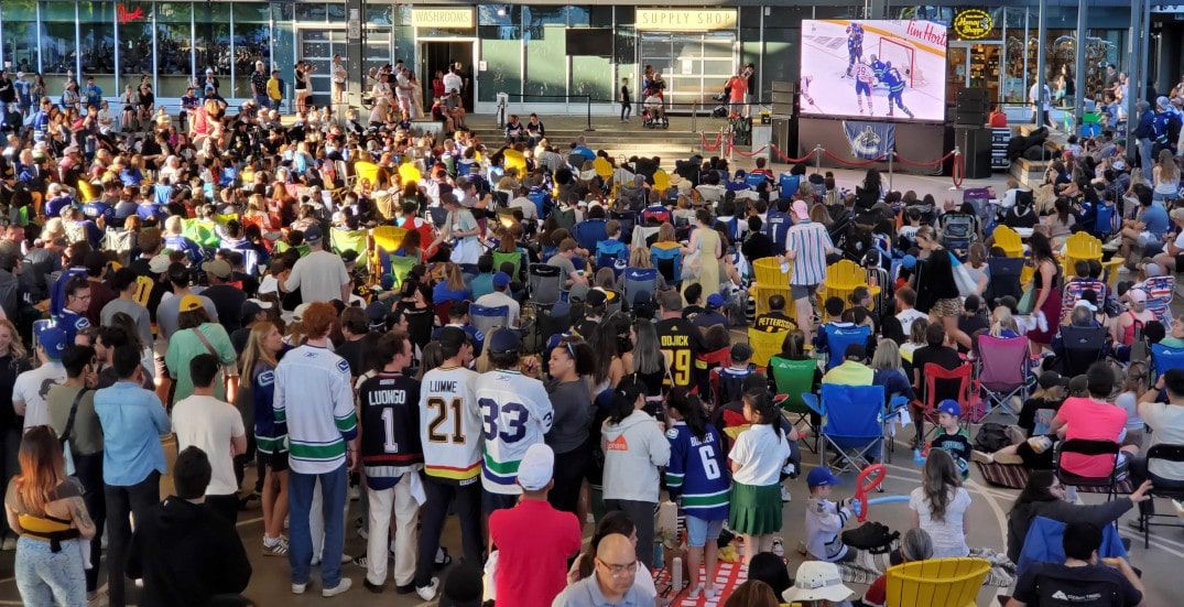 Canucks fans pack into playoff watch parties across Metro Vancouver
