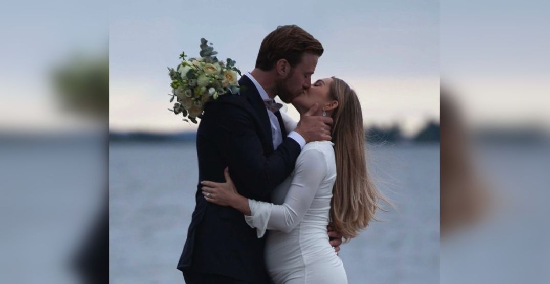 Ex-Canucks player Elias Lindholm got married this weekend