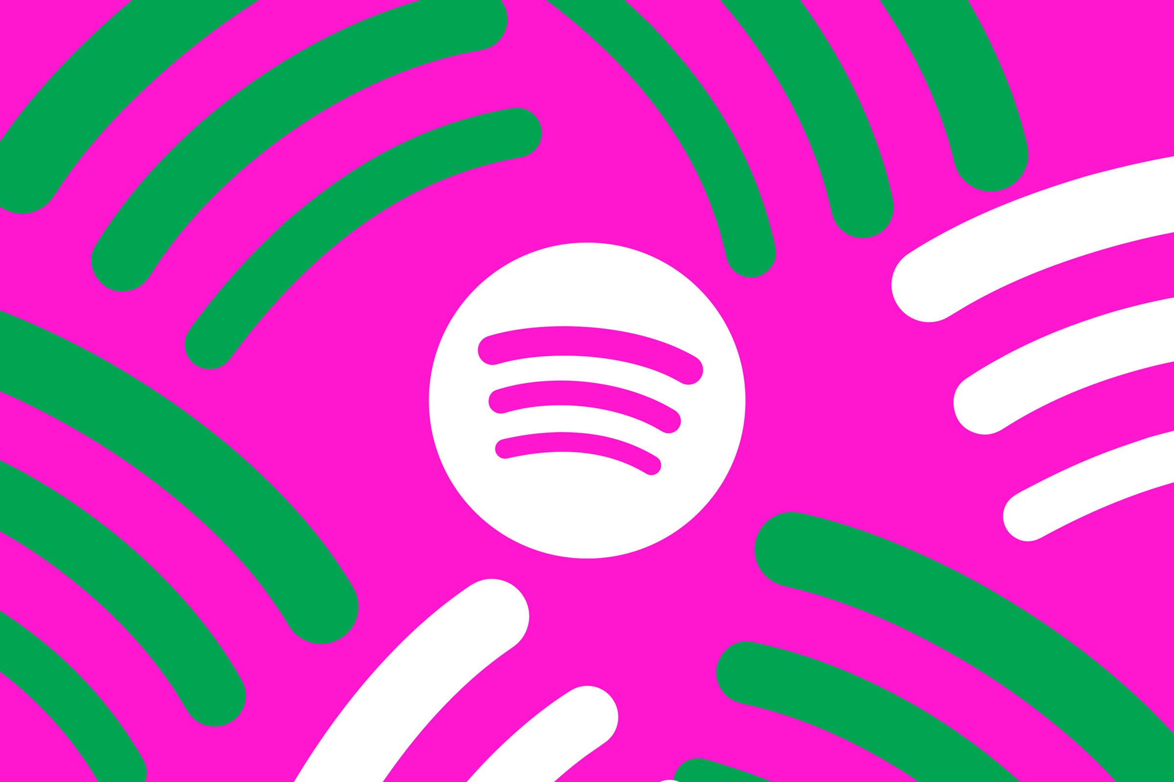 An illustration of the Spotify app logo