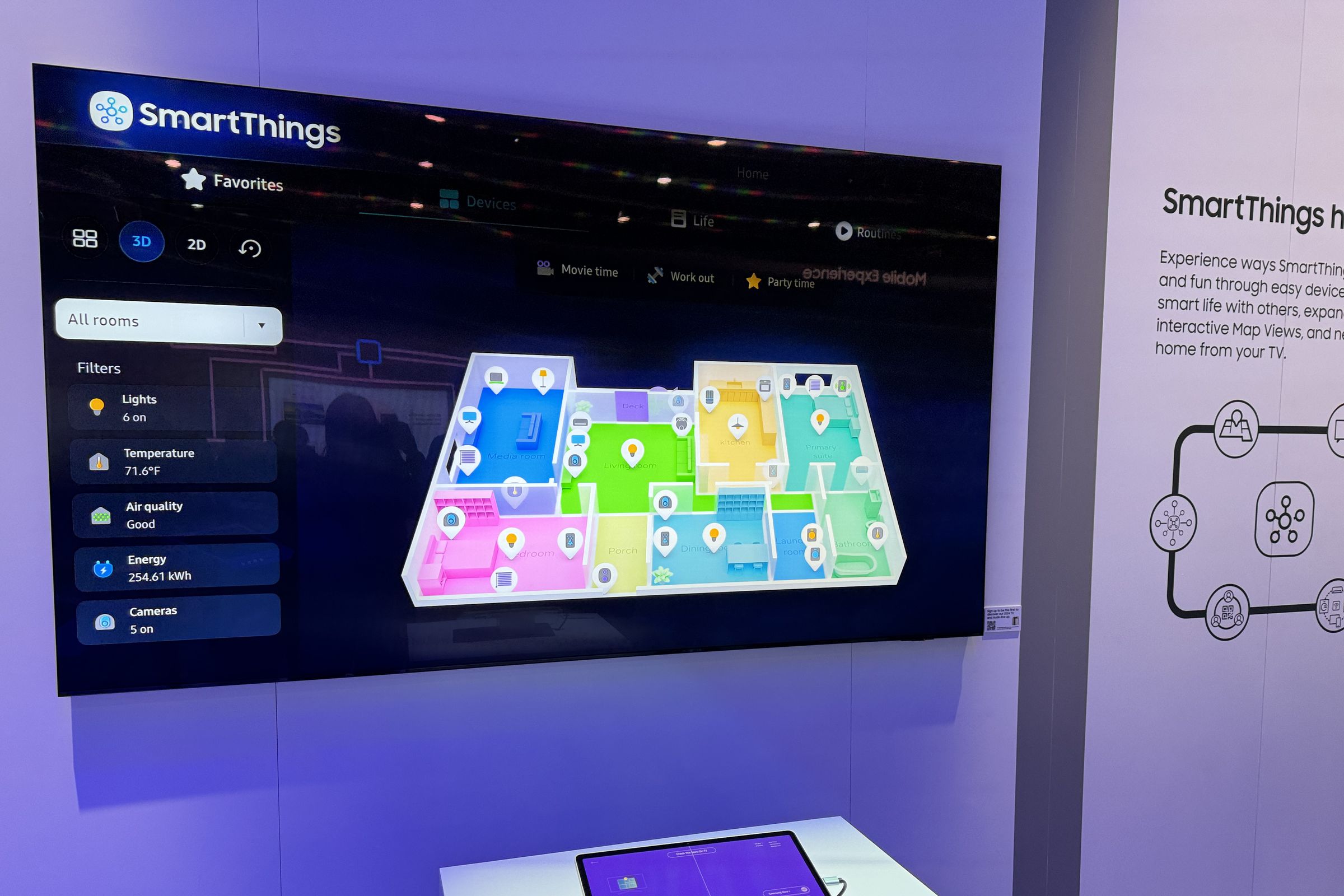 Controlling your smart home on your TV — something Samsung’s new SmartThing’s Map View lets you do more intuitively — could make it simpler for everyone in the home to use smart devices.