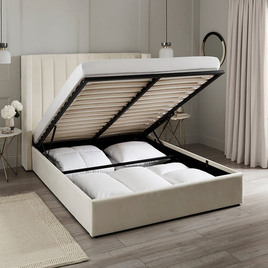 Madison Ottoman Storage Bed - Ecru - DUSK