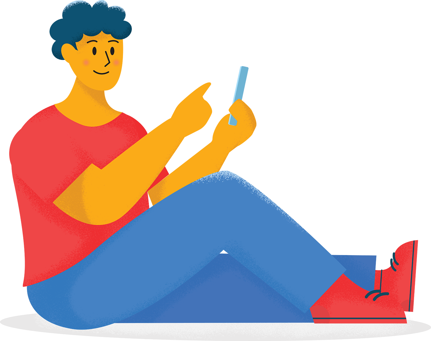 Person Reading Text Messages