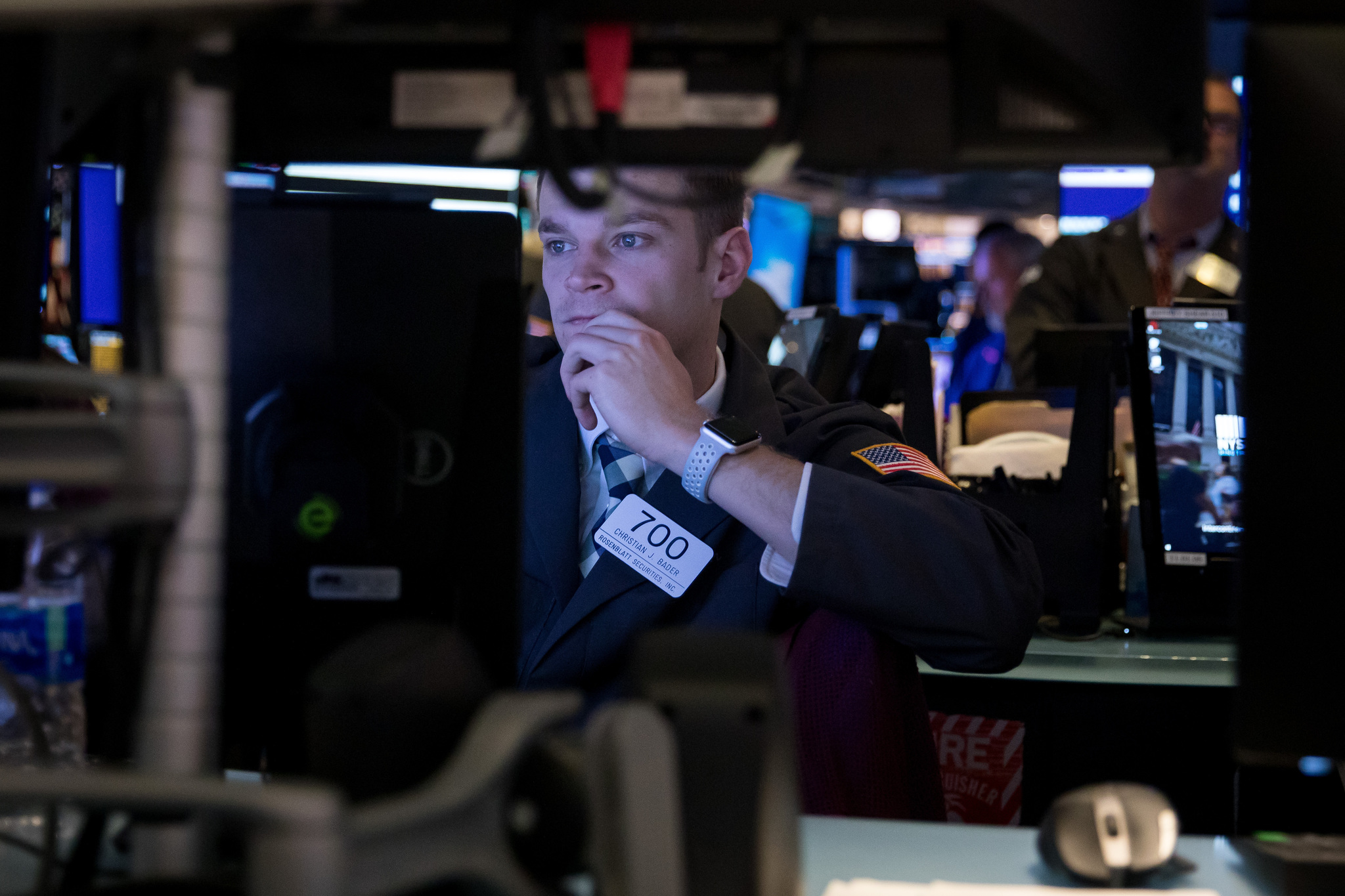 Trader en la Bolsa de Nueva York