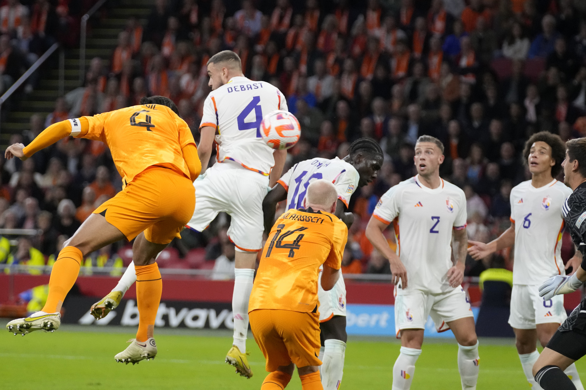 Netherlands Virgil van Dijk scores