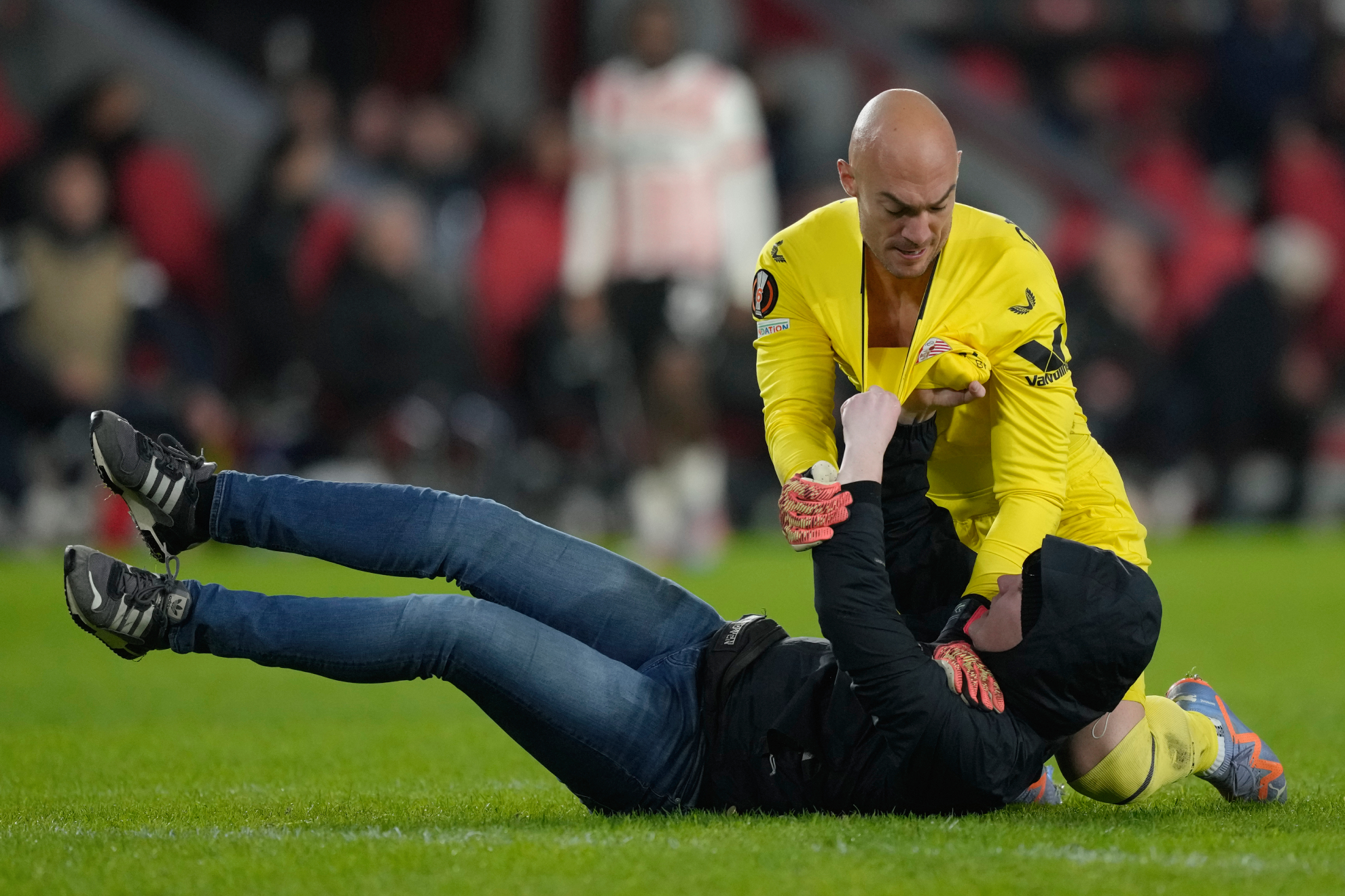 Dmitrovic pins down a fan