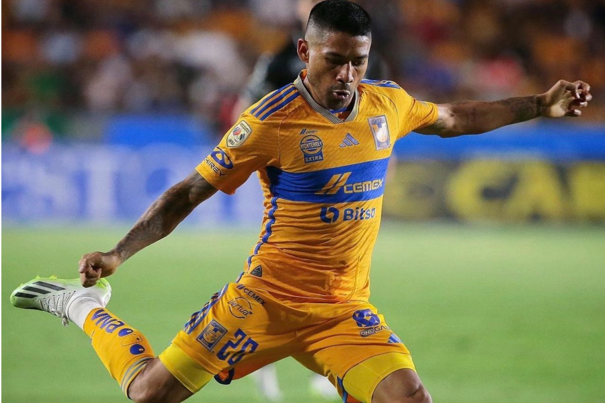 Javier Aquino, winger  from Tigres in the Liga MX