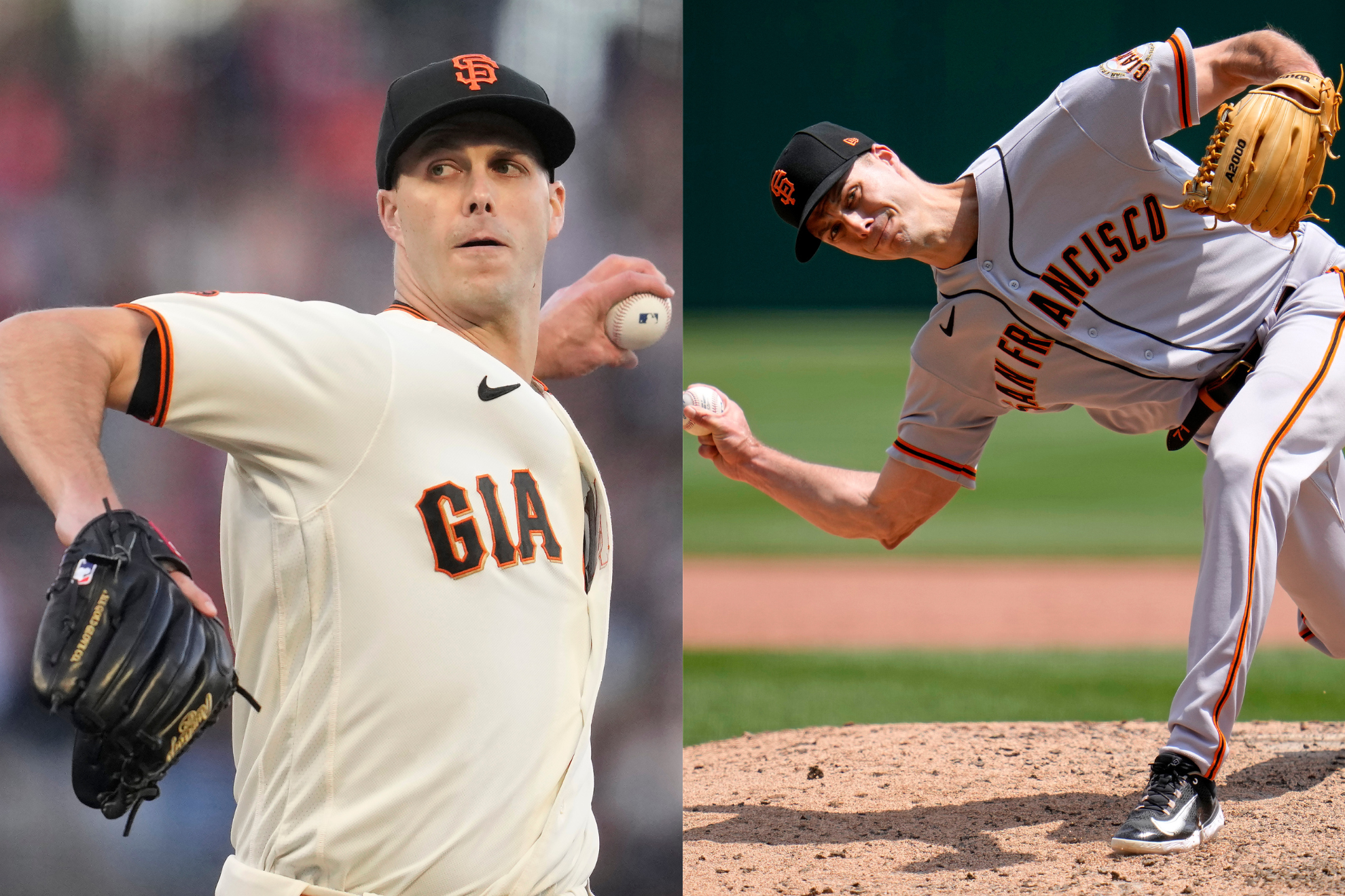 Taylor (left) and Tyler (right) Rogers have been essential arms out of the Giants bullpen.