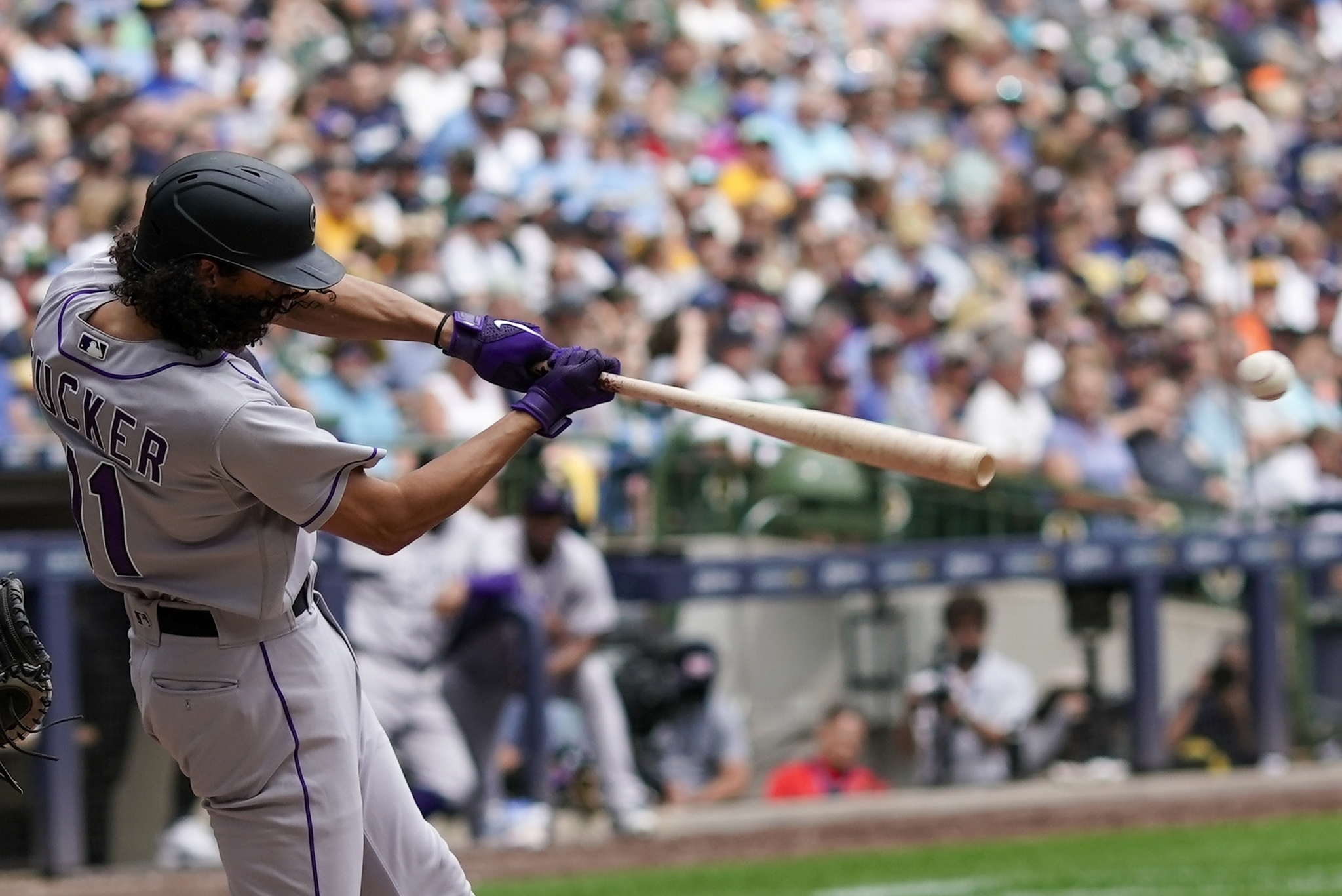 Cole Tucker with the Rockies