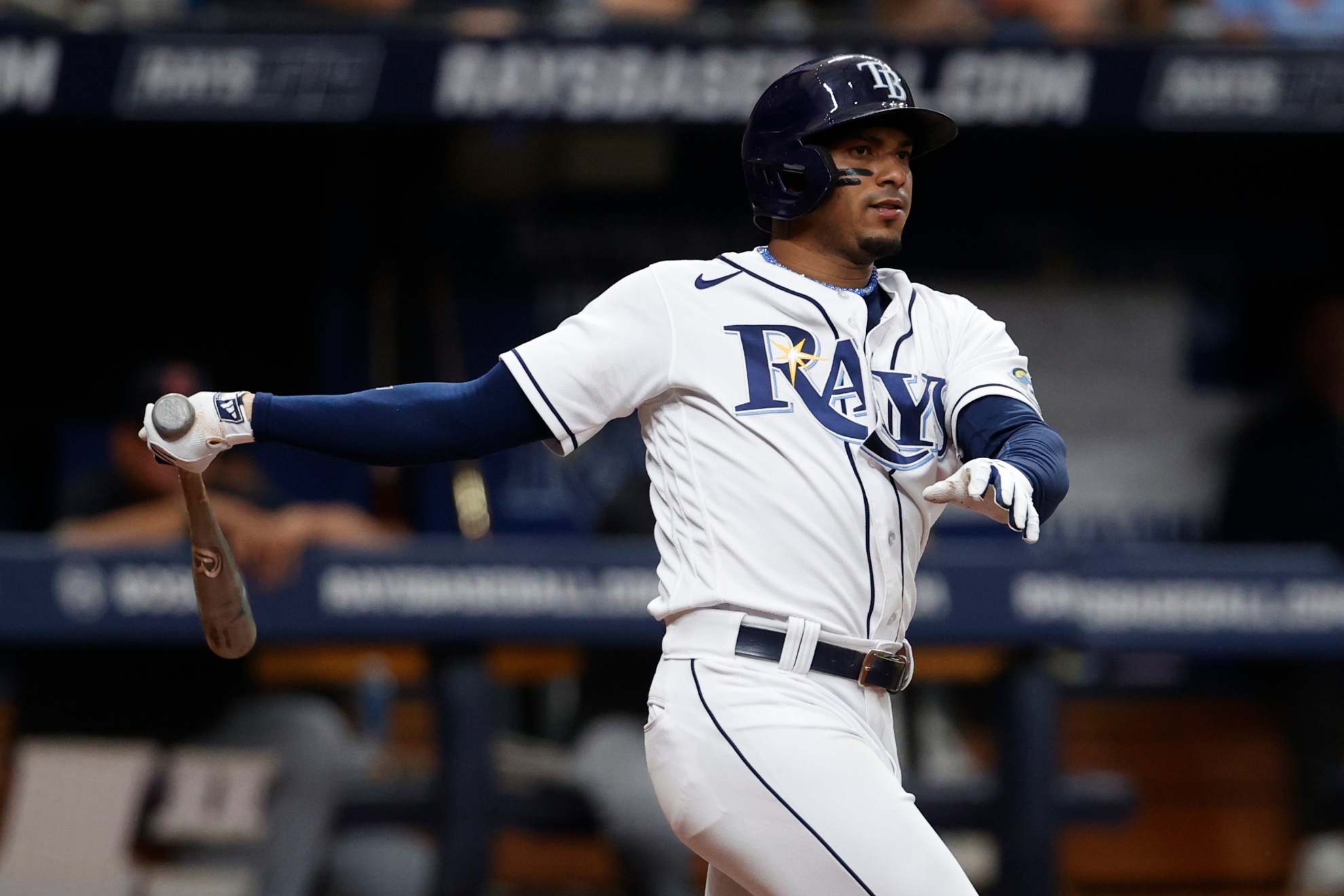 Wander Franco playing with the Tampa Bay Rays