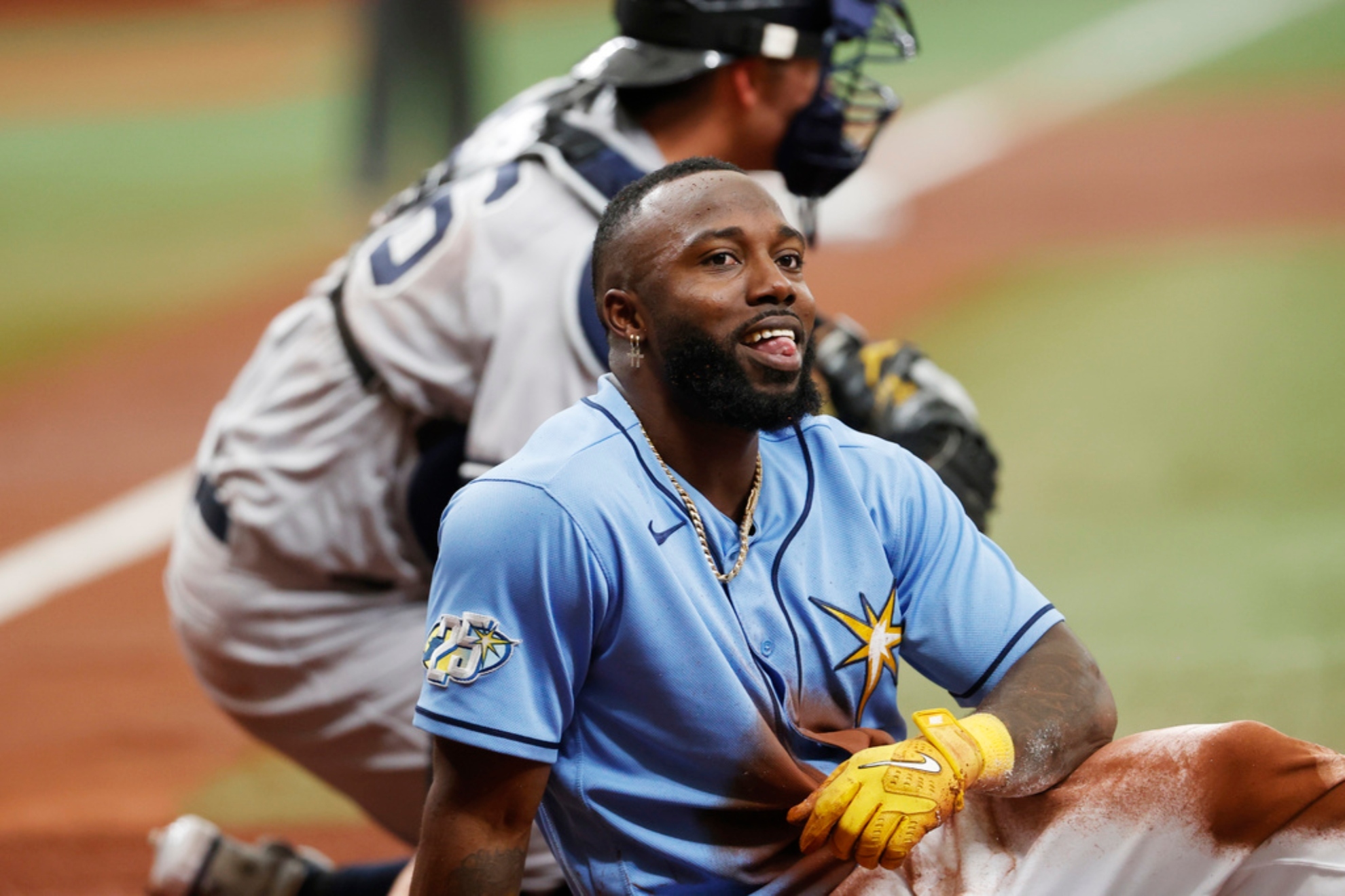 Yankees, Rays clear benches twice as Arozarena gets hit by pitch then steals 2nd and 3rd, scores