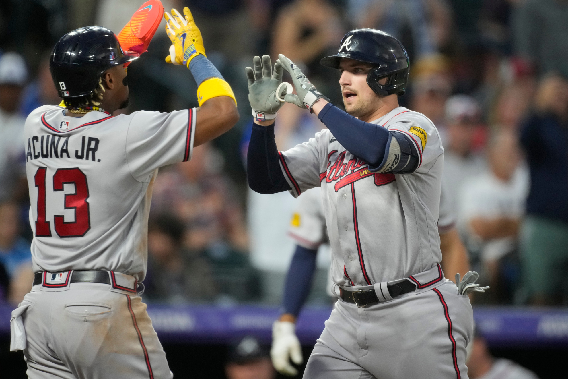 Ronald Acu�a Jr. and Austin Riley have combined for 60 home runs in 2023.