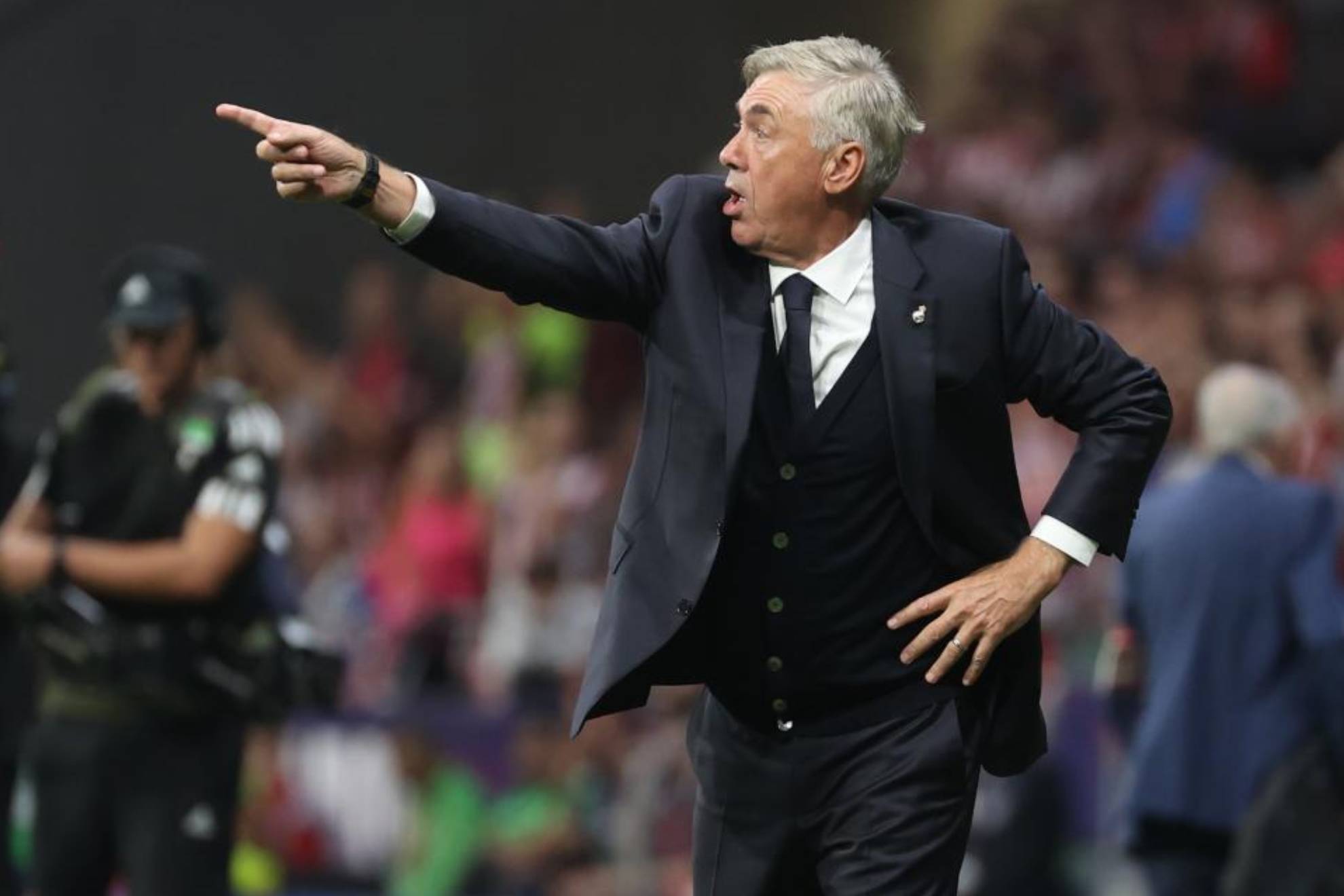 Ancelotti at the Metropolitano.