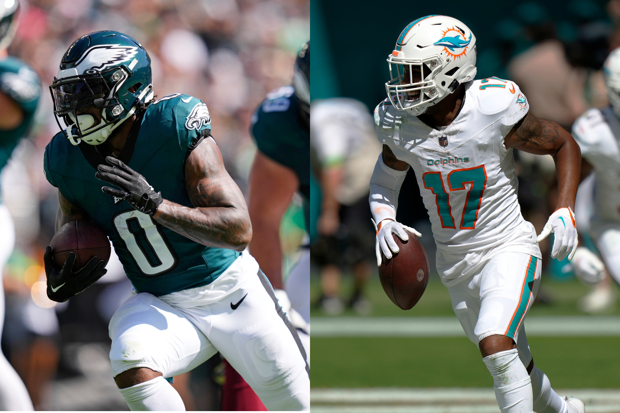 DAndre Swift and Jaylen Waddle are in line for big games on Sunday Night Football.