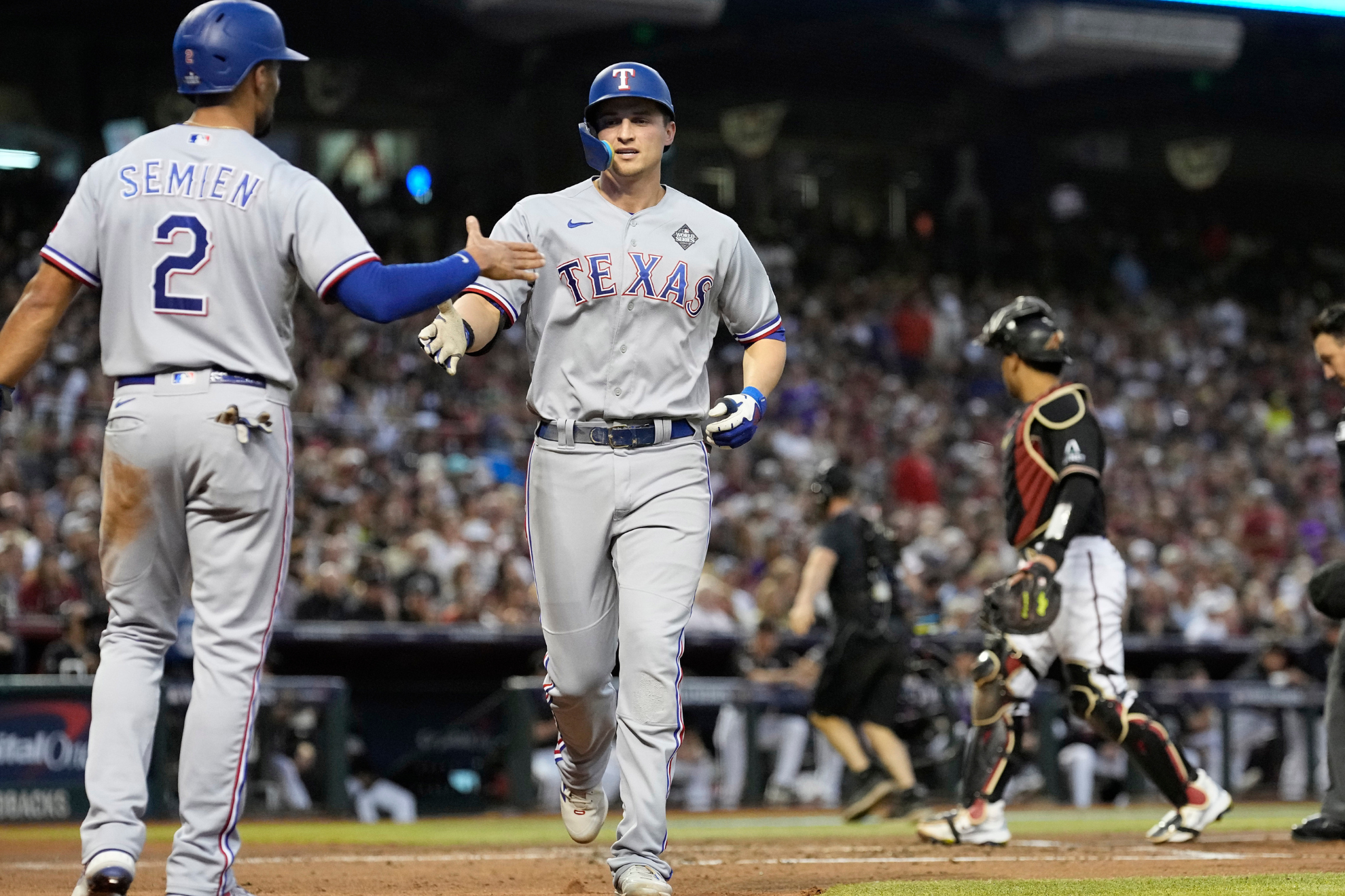 Seager (right) will be named World Series MVP if Texas wraps it up Wednesday.