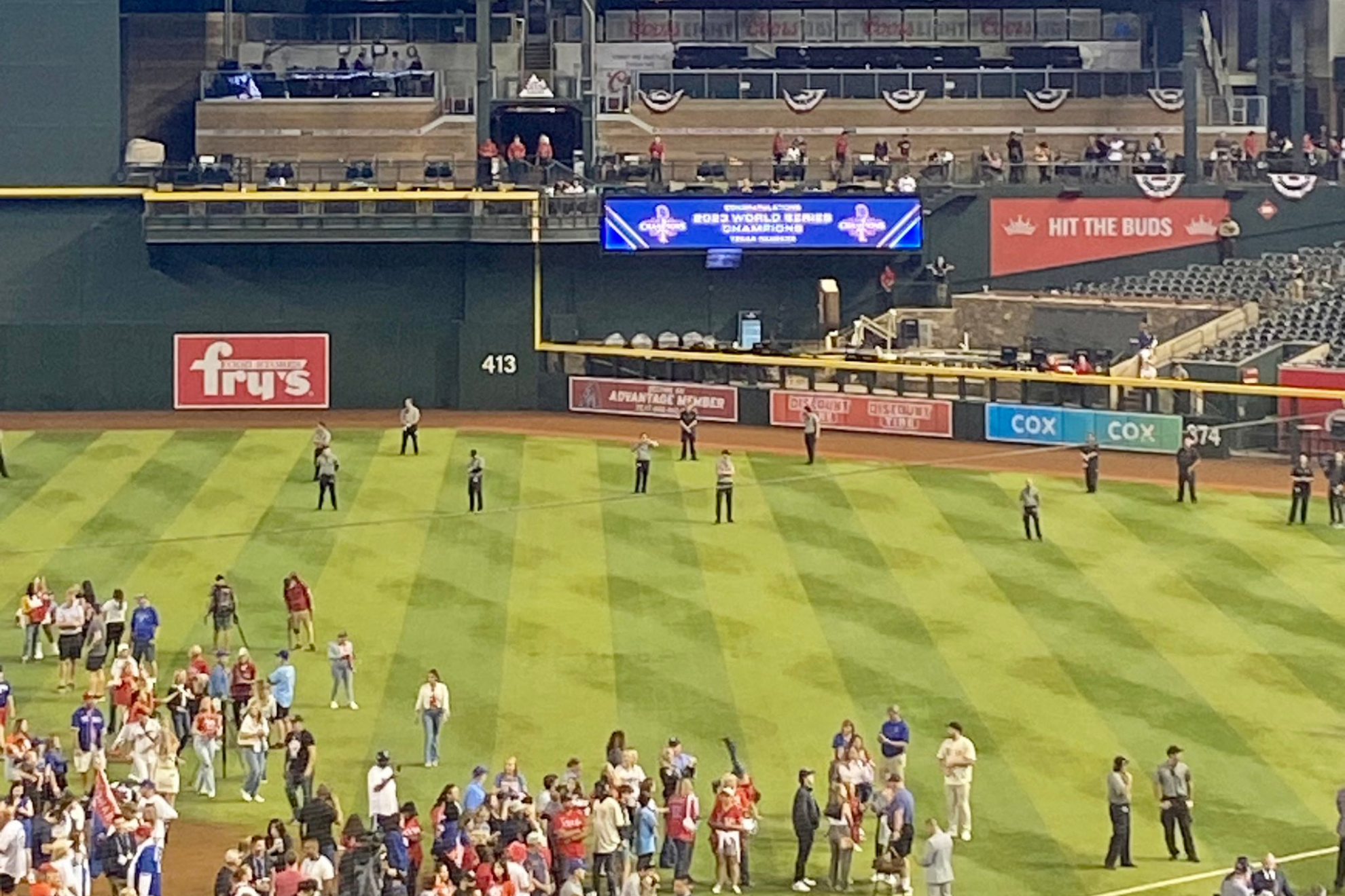 Security protects the pool at Chase Field.