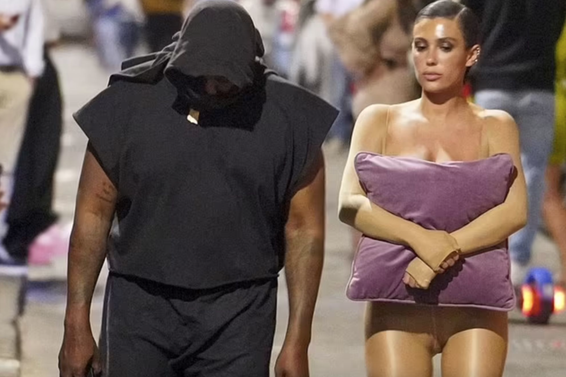 Bianca Censori ventures out with Kanye West in surprisingly modest clothing