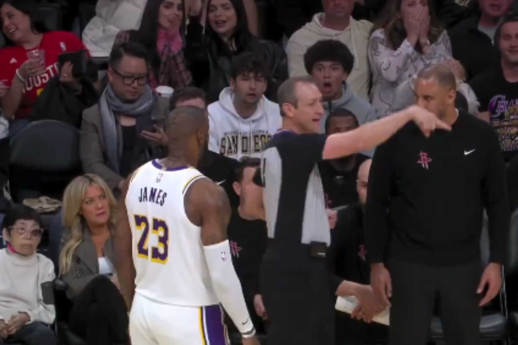 Rockets HC Ime Udoka ejected after verbal altercation with LeBron James in loss to Lakers